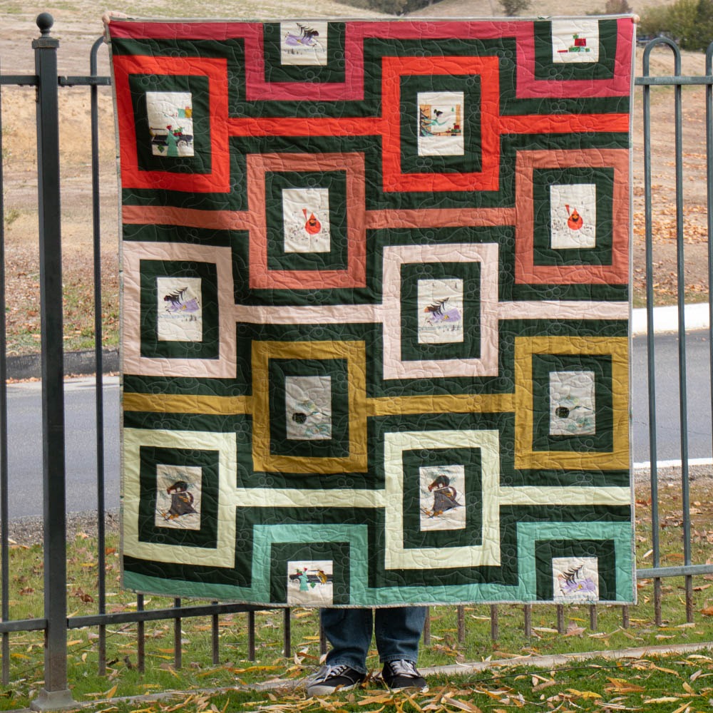 Charley Harper Holiday Cincinnati Quilt