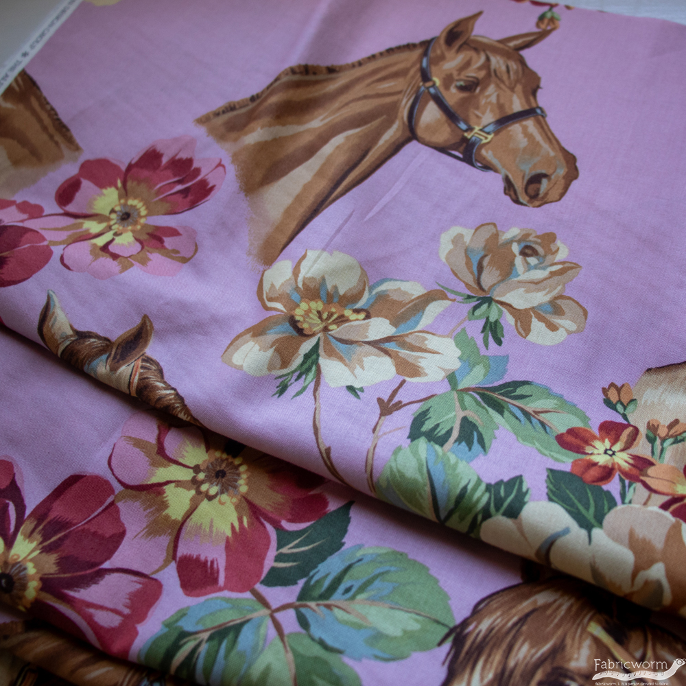 Blossom Stables Pink from Alexander Henry Fabrics (1yd Cut)