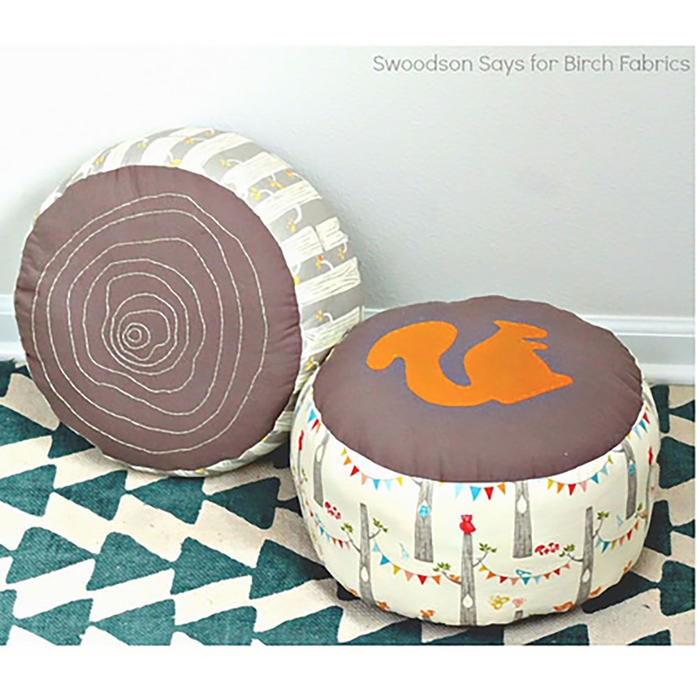 Log Slice Pouf by Swoodson Says