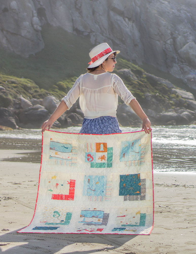 Sea Squared Quilt By Belén Sabi