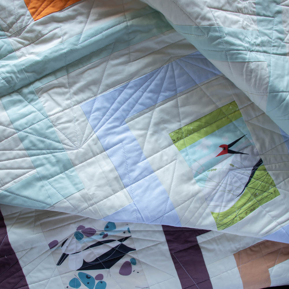 Charley Harper Vanishing Birds Cincinnati Quilt