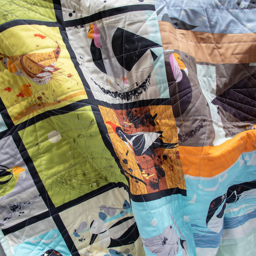 Charley Harper Vanishing Birds Cincinnati Quilt