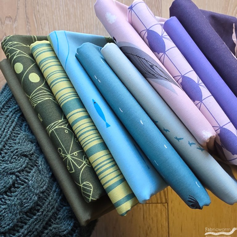 Wild Wonder Fabricworm Custom Bundle – Purple and Green Quilting Cotton