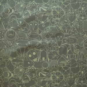 End Papers Jade, Charley Harper End Papers Basics from Birch Organic Fabrics
