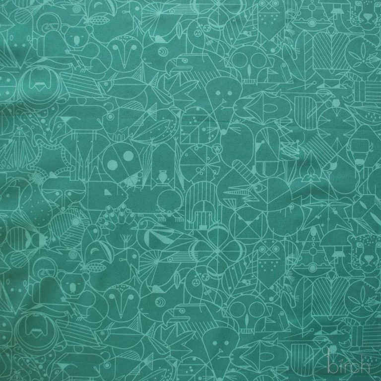 End Papers Lagoon, Charley Harper End Papers Basics from Birch Organic Fabrics