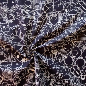End Papers Black, Charley Harper End Papers Basics from Birch Organic Fabrics Chickadee End Papers Driftwood, Charley Harper End Papers Basics from Birch Or