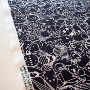 End Papers Black, Charley Harper End Papers Basics from Birch Organic Fabrics Chickadee End Papers Driftwood, Charley Harper End Papers Basics from Birch Or