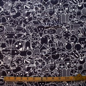 End Papers Black, Charley Harper End Papers Basics from Birch Organic Fabrics Chickadee End Papers Driftwood, Charley Harper End Papers Basics from Birch Or