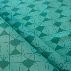 Chickadee End Papers Lagoon, Charley Harper End Papers Basics from Birch Organic Fabrics