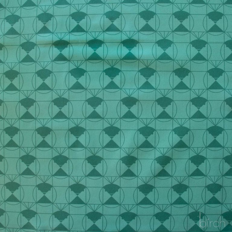 Chickadee End Papers Lagoon, Charley Harper End Papers Basics from Birch Organic Fabrics