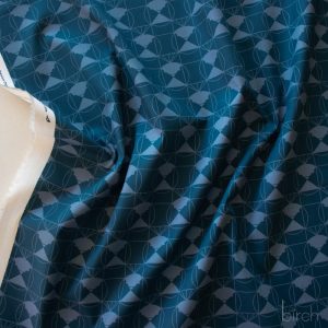 Chickadee End Papers Denim, Charley Harper End Papers Basics from Birch Organic Fabrics