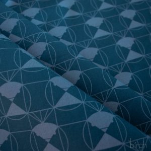 Chickadee End Papers Denim, Charley Harper End Papers Basics from Birch Organic Fabrics