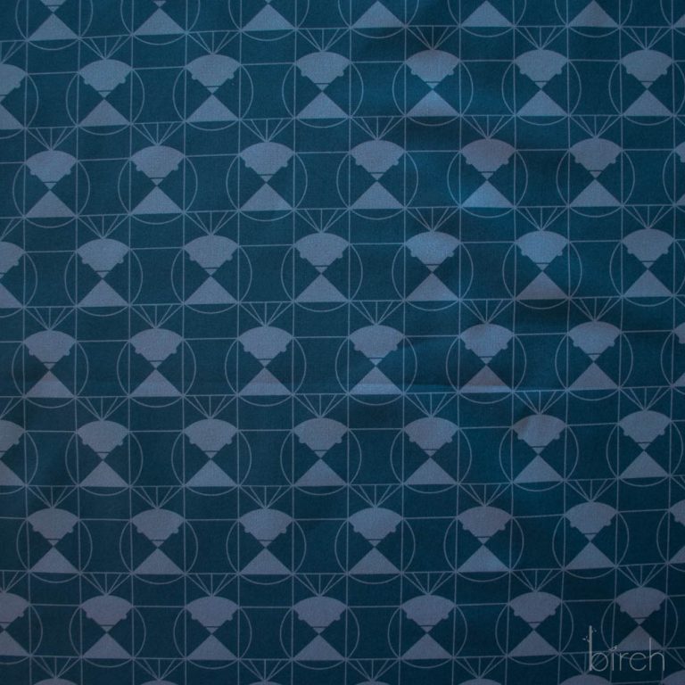 Chickadee End Papers Denim, Charley Harper End Papers Basics from Birch Organic Fabrics