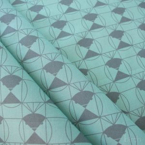 Chickadee End Papers Seafoam, Charley Harper End Papers Basics from Birch Organic Fabrics
