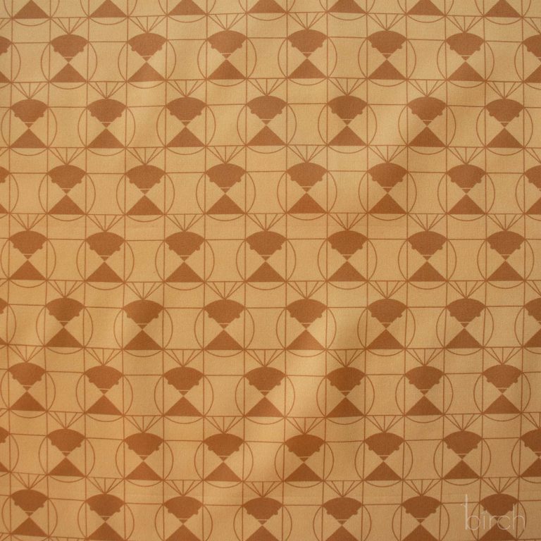 Chickadee End Papers Toffee, Charley Harper End Papers Basics from Birch Organic Fabrics