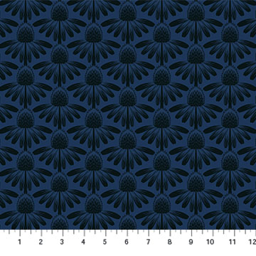 AMT1001-86L Coneflower Night, Indelible by Anna Maria for Northcott