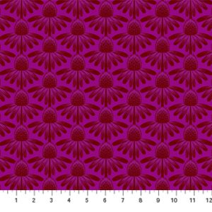 AMT1001-26L Coneflower Magenta, Indelible by Anna Maria for Northcott