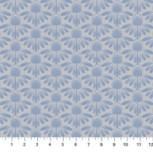 AMT1001-90V Coneflower Sky, Indelible by Anna Maria for Northcott