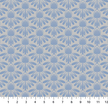 AMT1001-90V Coneflower Sky, Indelible by Anna Maria for Northcott