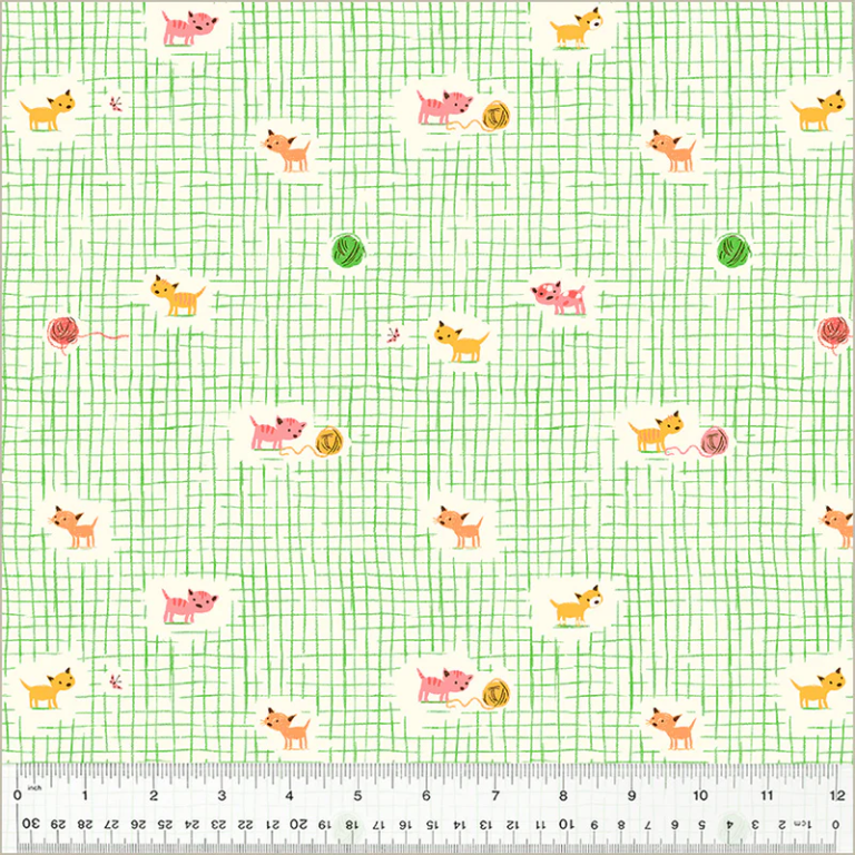 40929D-2 Kitten Plaid Green
