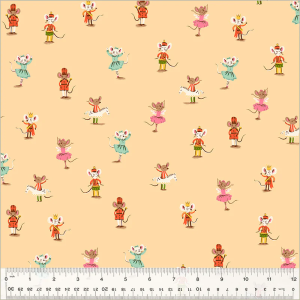 50166D-3 Nutcracker Mice Peach