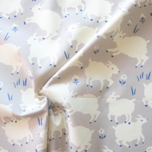 Little Lamb Fog, Homestead by Emily Isabella for Birch Organic Fabrics