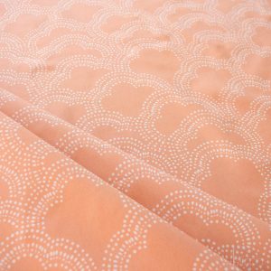 Clouds Apricot, Homestead by Emily Isabella for Birch Organic Fabrics