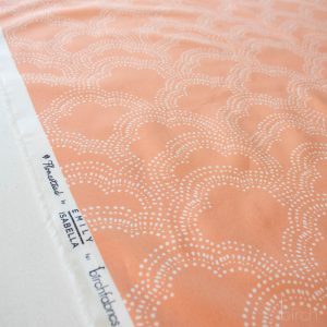 Clouds Apricot, Homestead by Emily Isabella for Birch Organic Fabrics