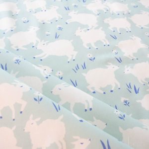 Little Lamb Mint, Homestead by Emily Isabella for Birch Organic Fabrics