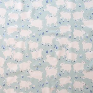 Little Lamb Mint, Homestead by Emily Isabella for Birch Organic Fabrics