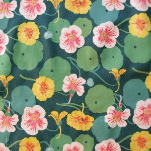 Nasturtiums Lawn, Flourish Lawn by Oana Befort for Birch Organic Fabrics