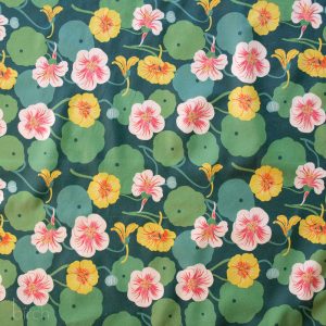 Nasturtiums Lawn, Flourish Lawn by Oana Befort for Birch Organic Fabrics