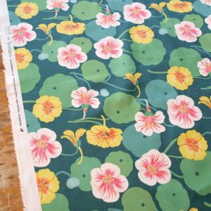 Nasturtiums Lawn, Flourish Lawn by Oana Befort for Birch Organic Fabrics