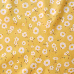 Daisies Sunshine Lawn, Flourish Lawn by Oana Befort for Birch Organic Fabrics
