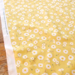 Daisies Sunshine Lawn, Flourish Lawn by Oana Befort for Birch Organic Fabrics