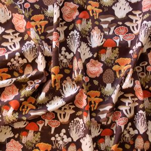 Forage Earth Lawn, Flourish Lawn by Oana Befort for Birch Organic Fabrics
