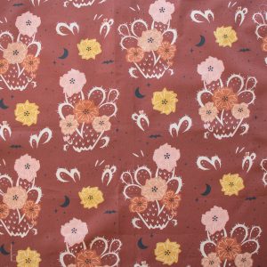 Night Cactus Terra Cotta, Tall Tales Vol. 2 by Arleen Serge for Birch Organic Fabrics