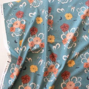 Night Cactus Denim, Tall Tales Vol. 2 by Arleen Serge for Birch Organic Fabrics