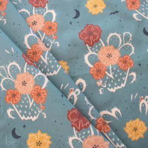 Night Cactus Denim, Tall Tales Vol. 2 by Arleen Serge for Birch Organic Fabrics