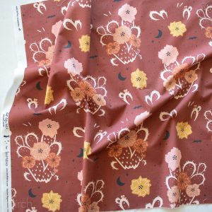 Night Cactus Terra Cotta, Tall Tales Vol. 2 by Arleen Serge for Birch Organic Fabrics