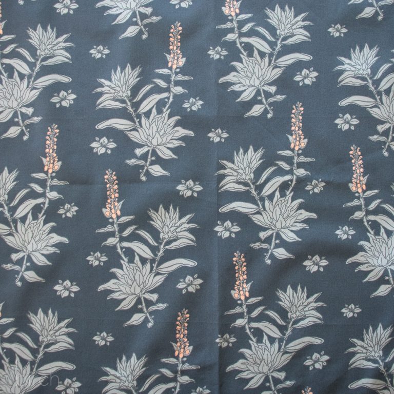 White Sage Dark Denim, Tall Tales Vol. 2 by Arleen Serge for Birch Organic Fabrics