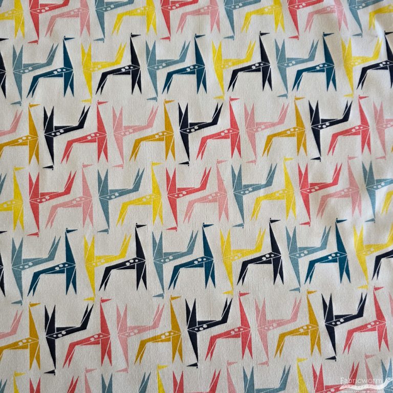 Geo Giraffe Multi Interlock Knit, Birch Fabrics Archives