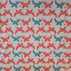Geo Fox Interlock Knit, Birch Fabrics Archives
