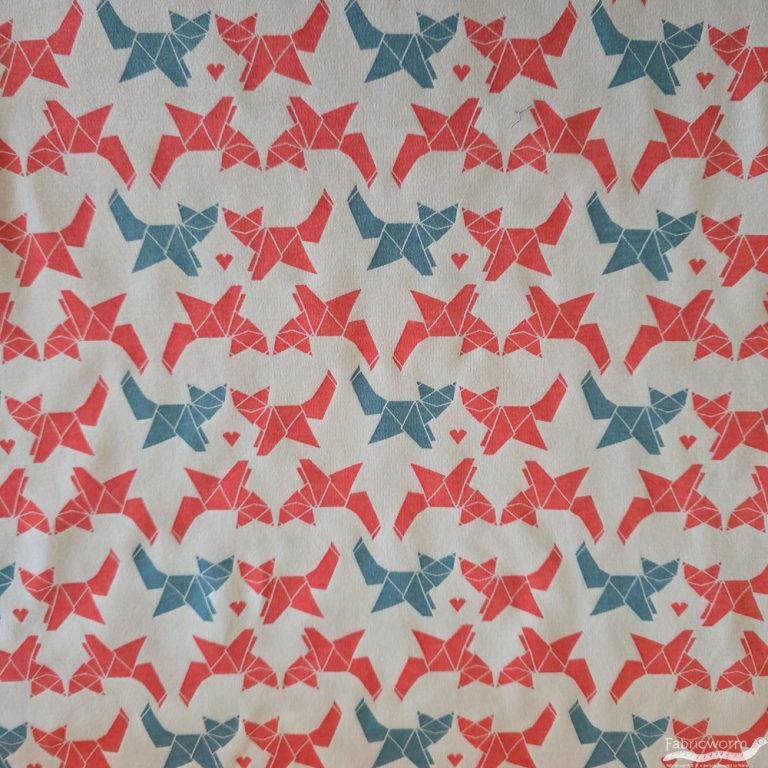 Geo Fox Interlock Knit, Birch Fabrics Archives