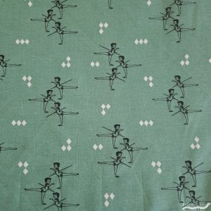 Arabesque Mint Interlock Knit, Birch Fabrics Archives