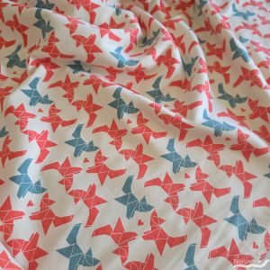 Geo Fox Interlock Knit, Birch Fabrics Archives
