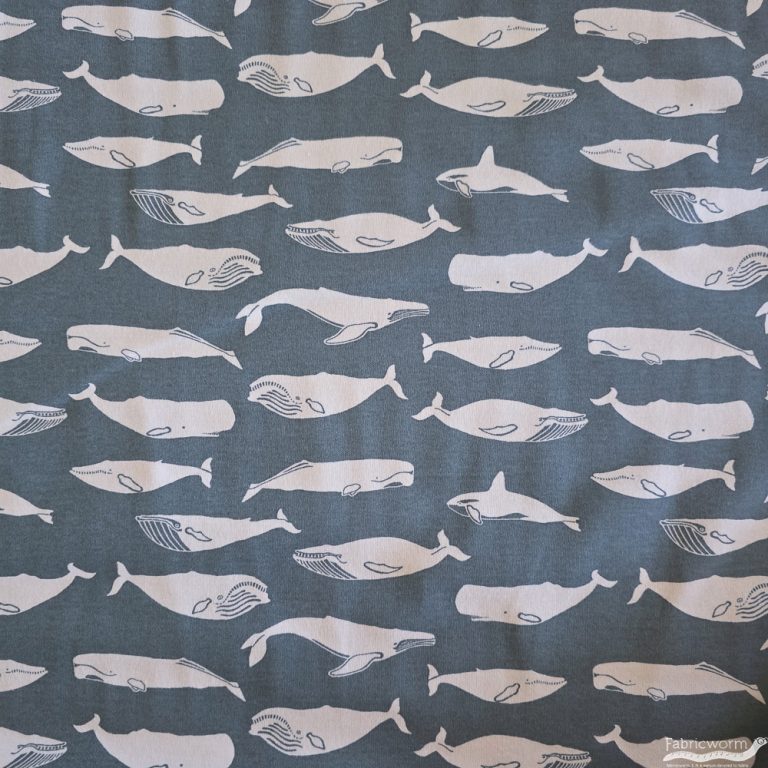 Kujira Grey Interlock Knit, Birch Fabrics Archives