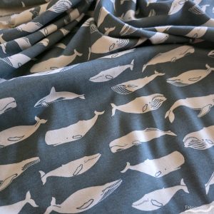 Kujira Grey Interlock Knit, Birch Fabrics Archives