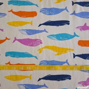 Kujira Bright Multi Interlock Knit, Birch Fabrics Archives