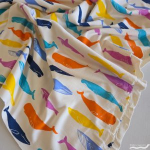Kujira Bright Multi Interlock Knit, Birch Fabrics Archives